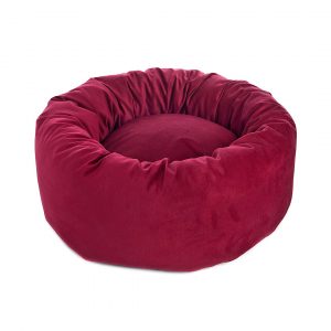 Cama redonda velvet vino