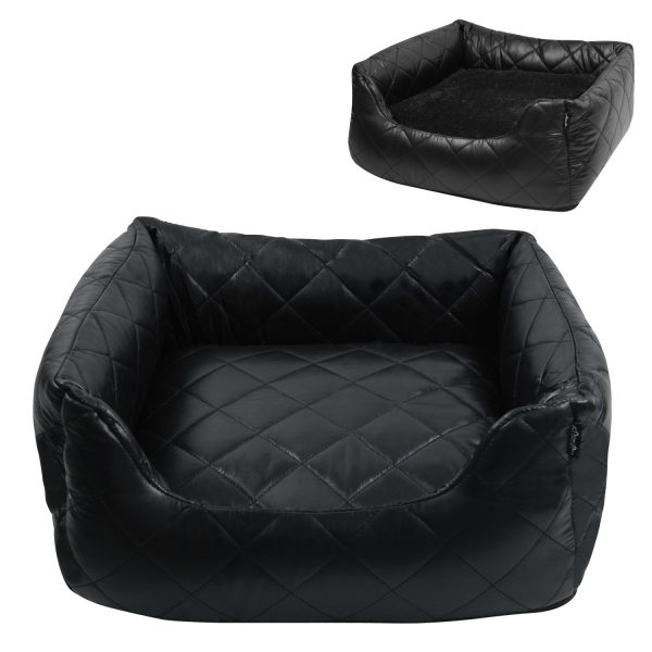 Cama rectangular negra