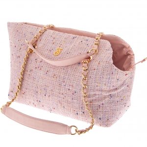 Bolso tweed rosado