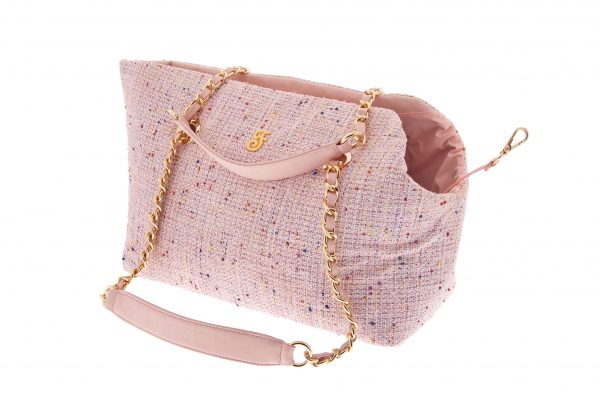 Bolso tweed rosado